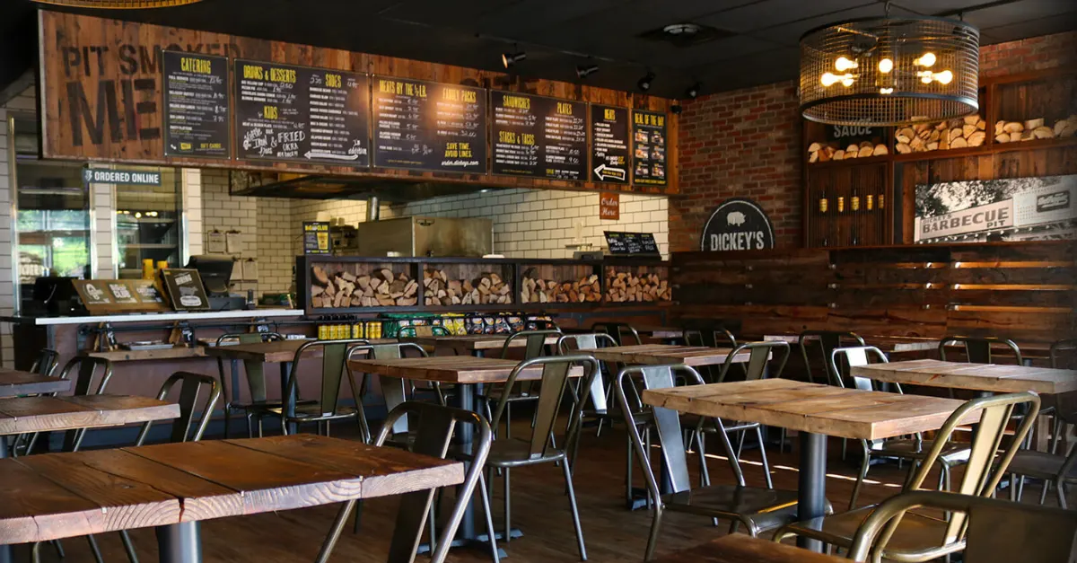 Interior of a Dickey's Restaurant